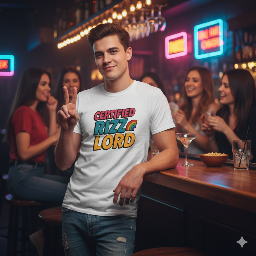 Certified Rizz Lord Funny Graphic T-Shirt | Too Fab For This Planet