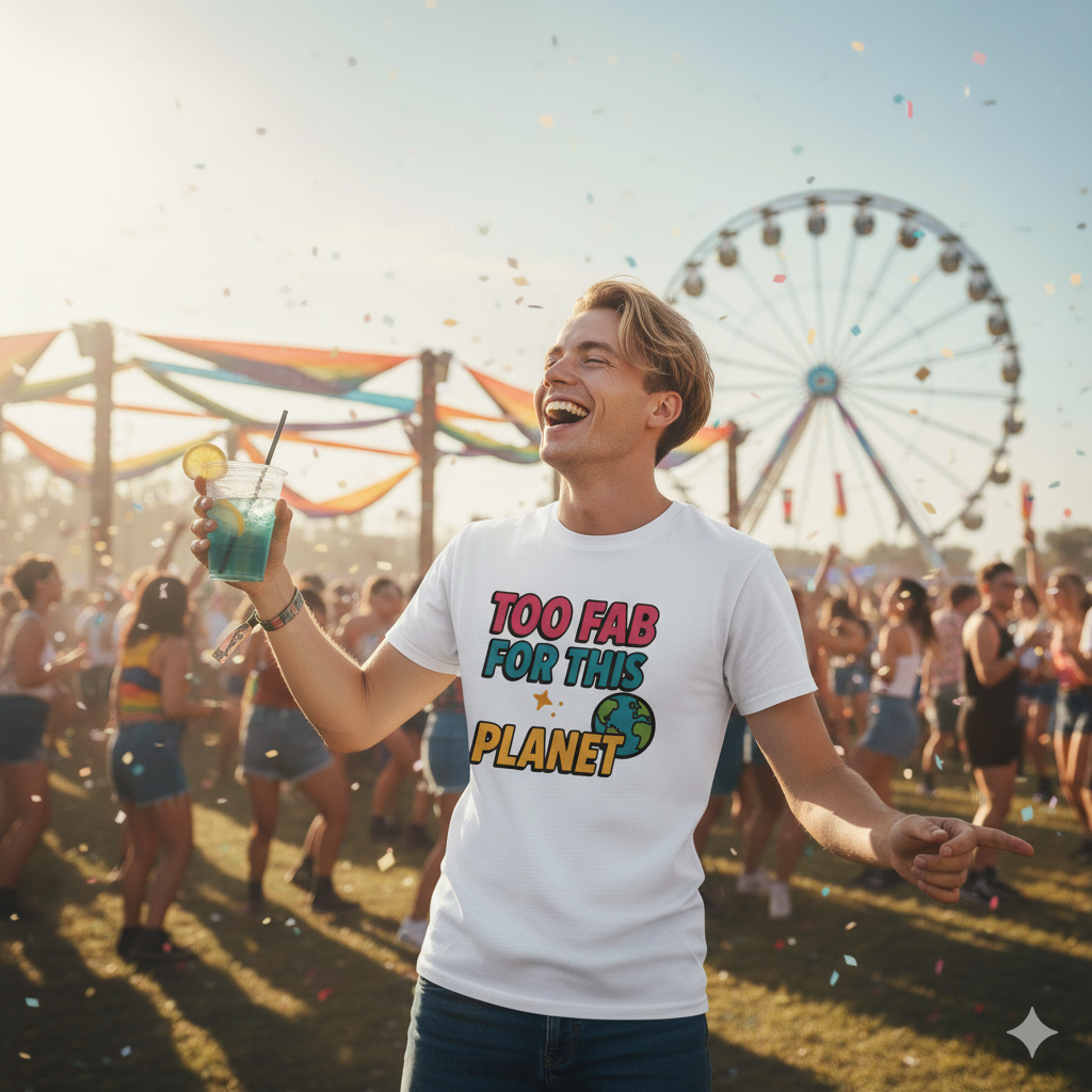 Too Fab For This Planet Graphic T-Shirt – White | Sizes S-5XL